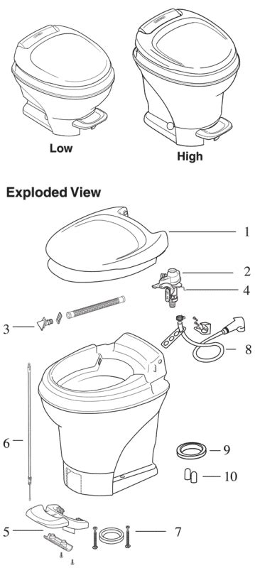 Aqua mafic thetfird rv toilet parts diagram infographics